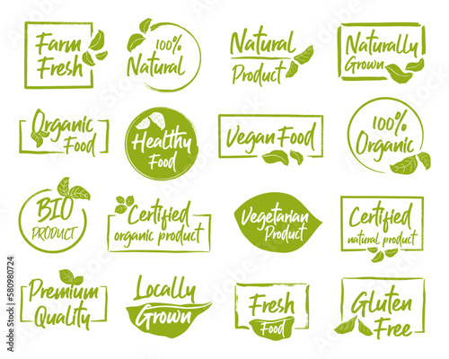 Organic food, natural, farm fresh and healthy product for food market.