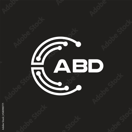 ABDletter technology logo design on black background. ABDcreative initials letter IT logo concept. ABDsetting shape design 