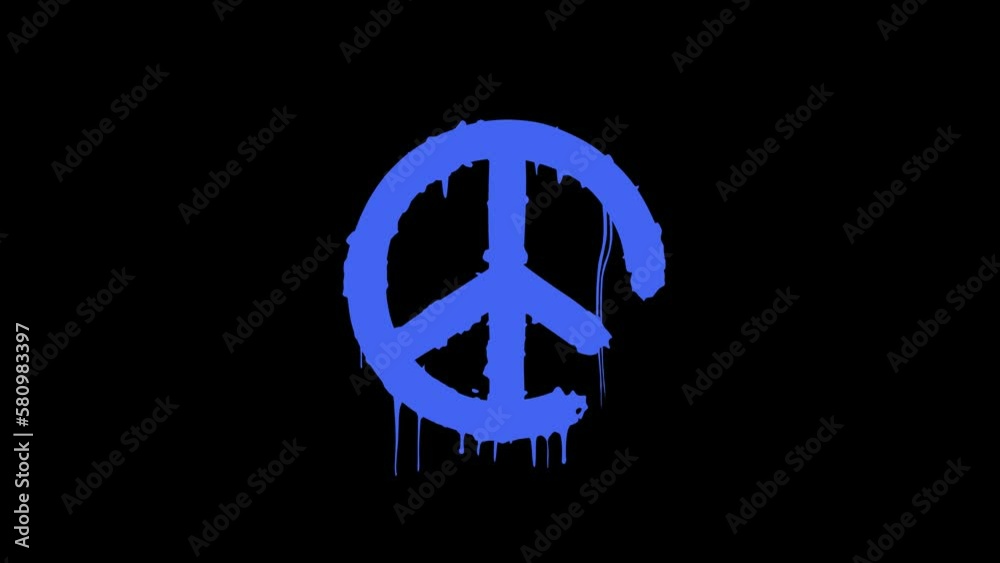 Peace Sign Animation. No War Concept. Abstract Trendy Wallpaper. 4K Peace Sign Animation. No War Concept. Abstract Trendy Wallpaper. 4K