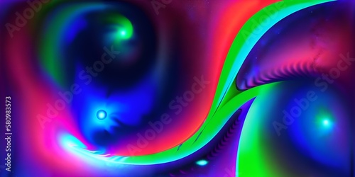 Digital painting in 3d neon tone. Ai generative technology  kiakiaa style. vr ready. abstract background  3d illustration