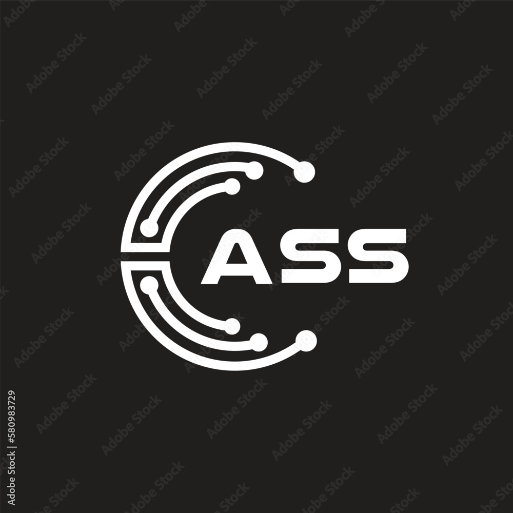 ASS letter logo design on black background. ASS creative initials letter logo concept. ASS letter design.
ASS letter logo design on black background. ASS creative initials letter logo concept. ASS letter design.