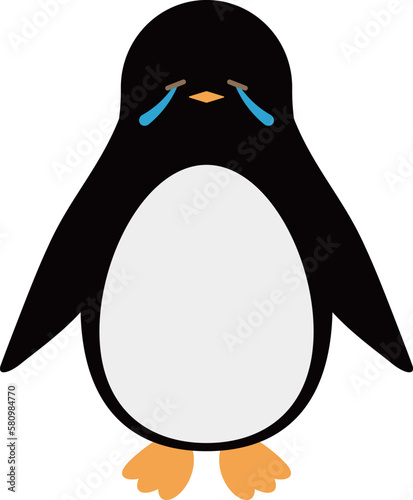 ゆるかわなペンギン　泣く