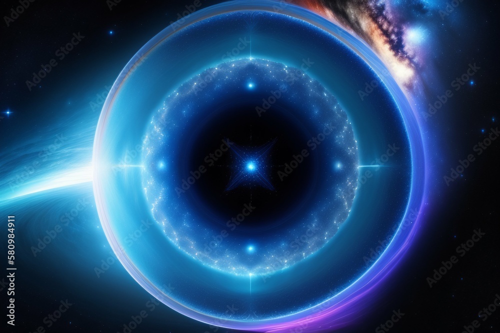 Obraz premium Abstract outer space endless nebula galaxy background. Generative ai