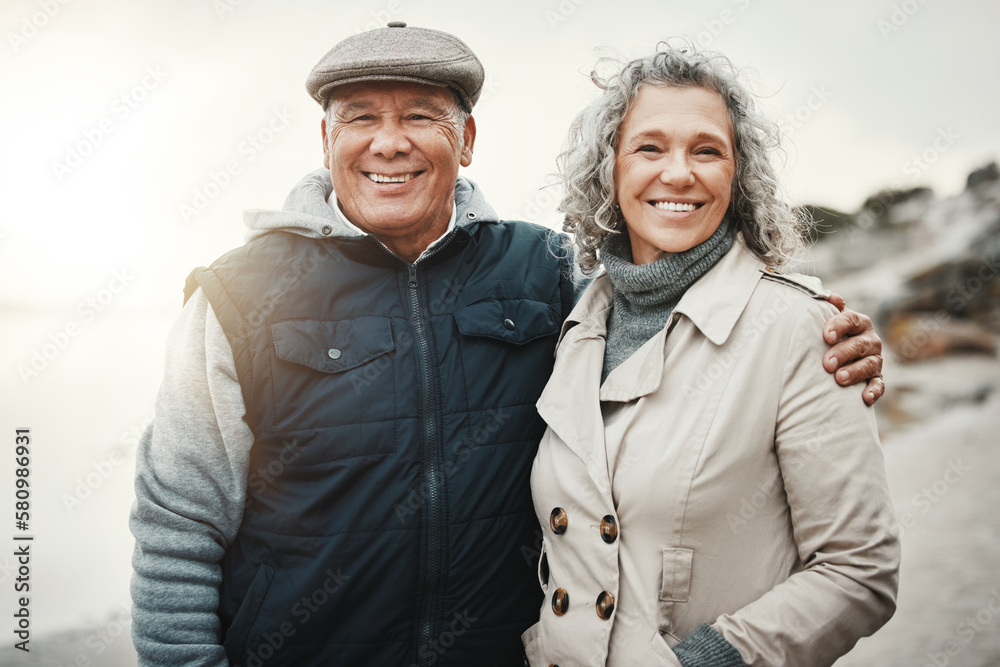 Portrait, love and senior couple hug, outdoor and happiness for relationship, vacation and getaway. Face, happy old man and mature woman embrace, outside and romance on holiday, adventure and journey Portrait, love and senior couple hug, outdoor and happiness for relationship, vacation and getaway. Face, happy old man and mature woman embrace, outside and romance on holiday, adventure and journey