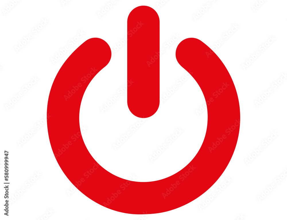 red power button on transparent background red power button on transparent background