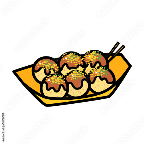 縁日イラスト：たこ焼き.