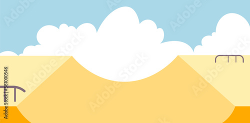 Skatepark flat illustration Special place for activity