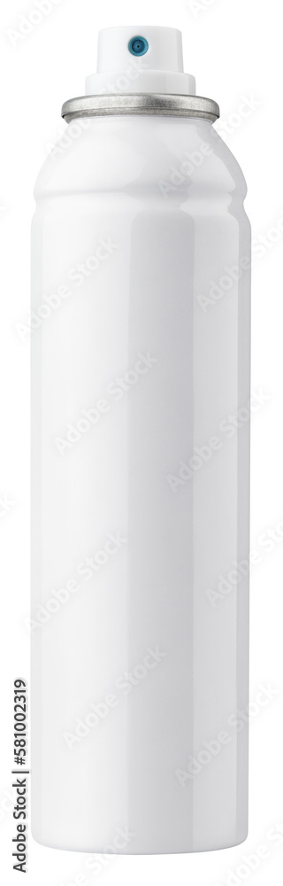 Aerosol spray metal bottle can isolated on transparent background