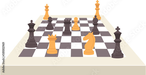Chessboard flat illustration