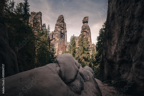 Adršpach Rocks - Adršpach-Teplice Rocks Nature Reserve, Czech Republic - monumental lovers rocks