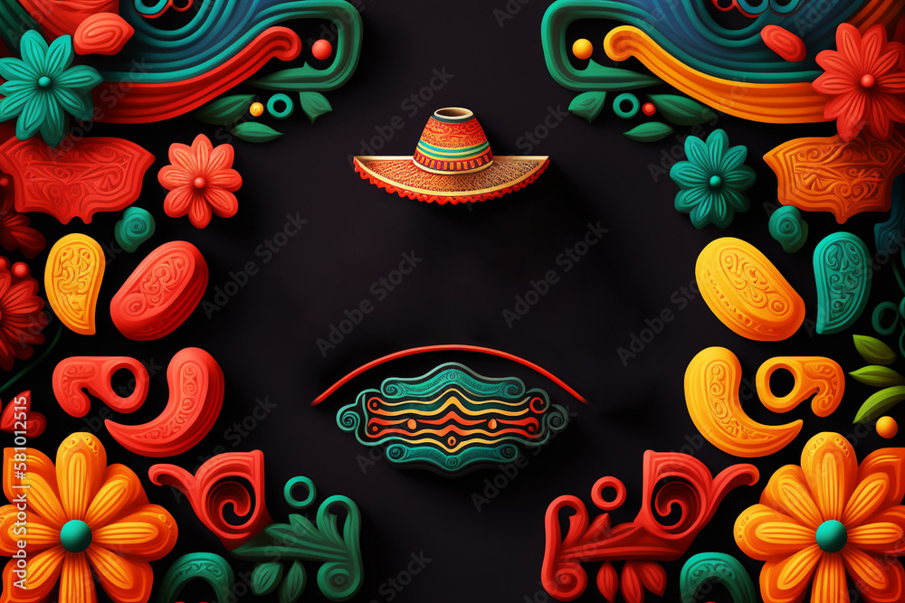 Cinco de Mayo Banner background with text copy space, Generative AI