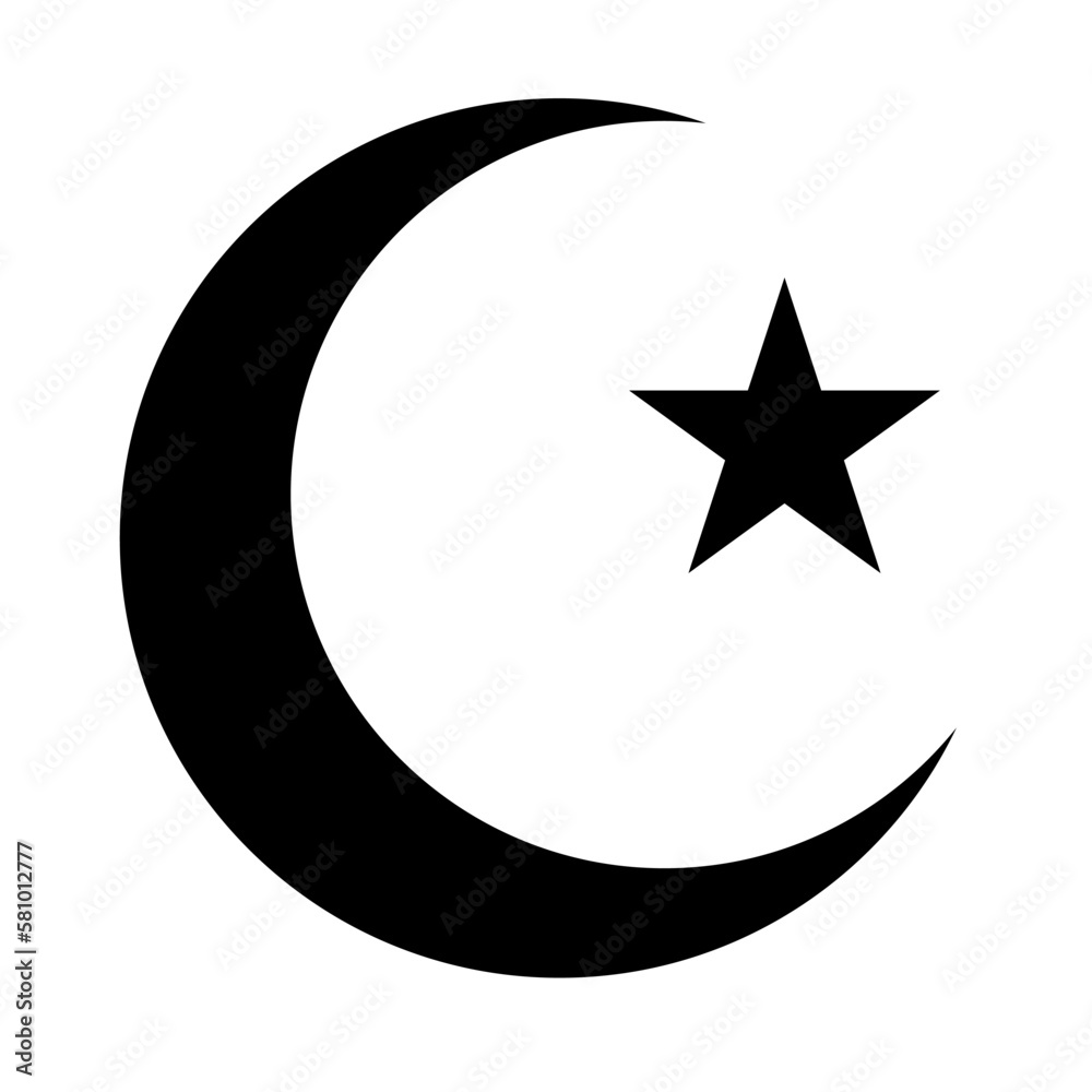 Hilal symbol. Islamic icon. Vector. Hilal symbol. Islamic icon. Vector.