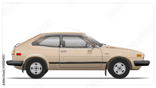 1970s Side Asian Compact Hatchback