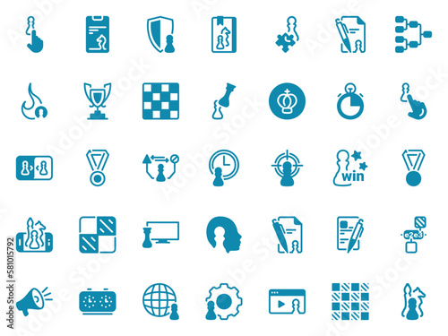 Simple vector icon on a theme chess