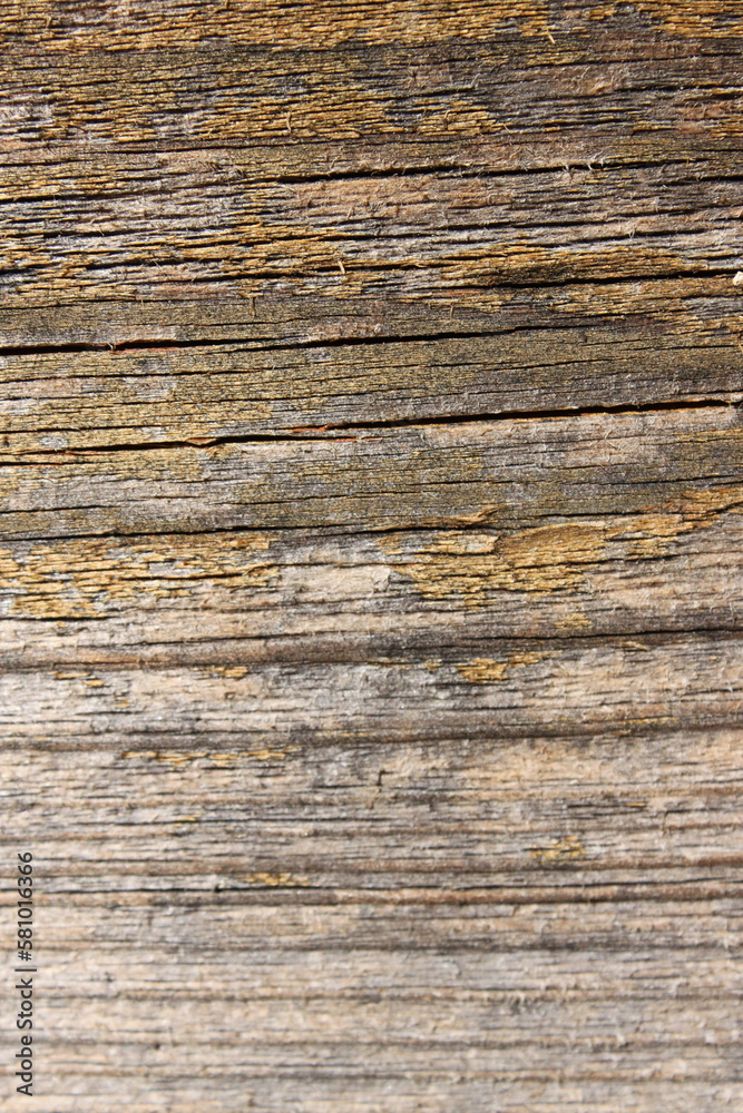 a weathered wooden board with horizontal cracks a weathered wooden board with horizontal cracks