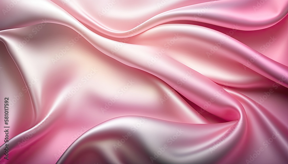 Obraz premium Pink gradient silk fabric background. Generative AI