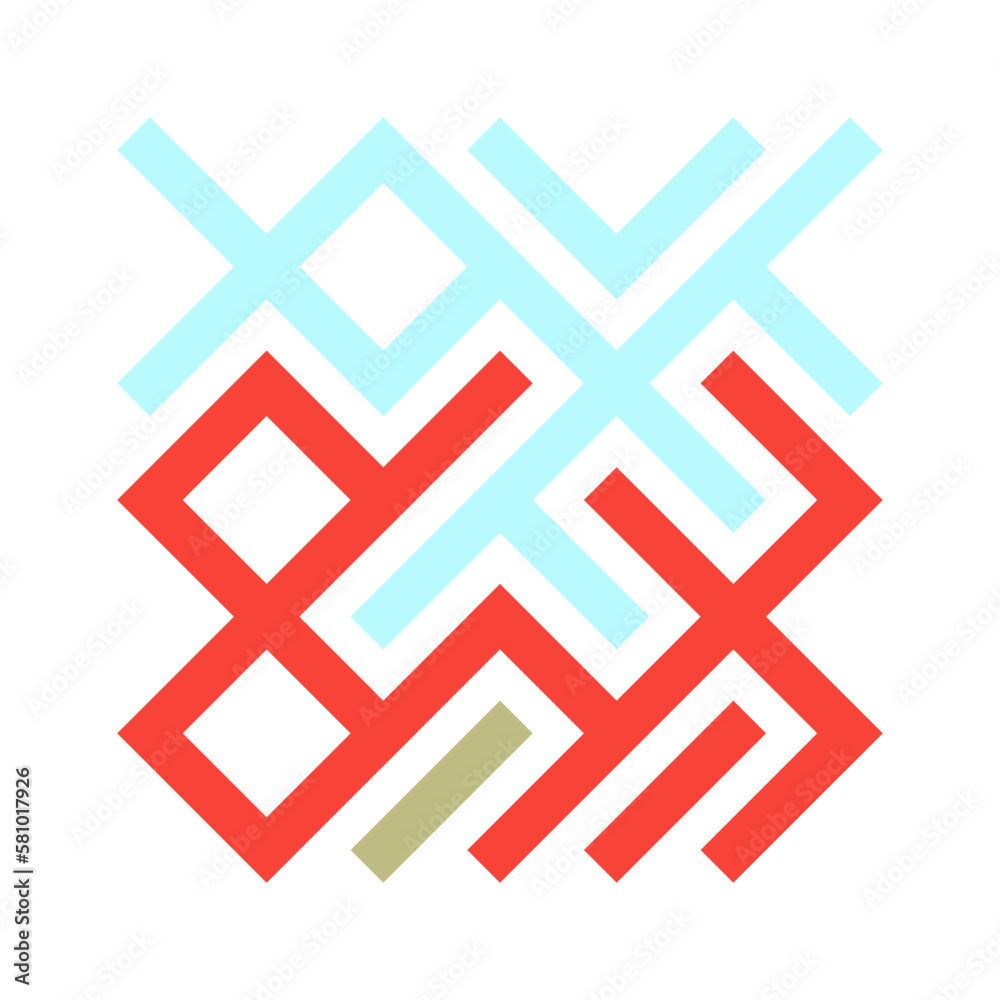 Obraz premium Asemic Glyph writing hieroglyph imitation abstract illustration