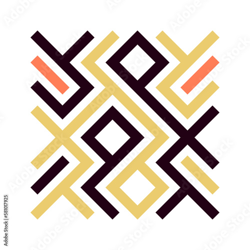 Asemic Glyph writing hieroglyph imitation abstract illustration