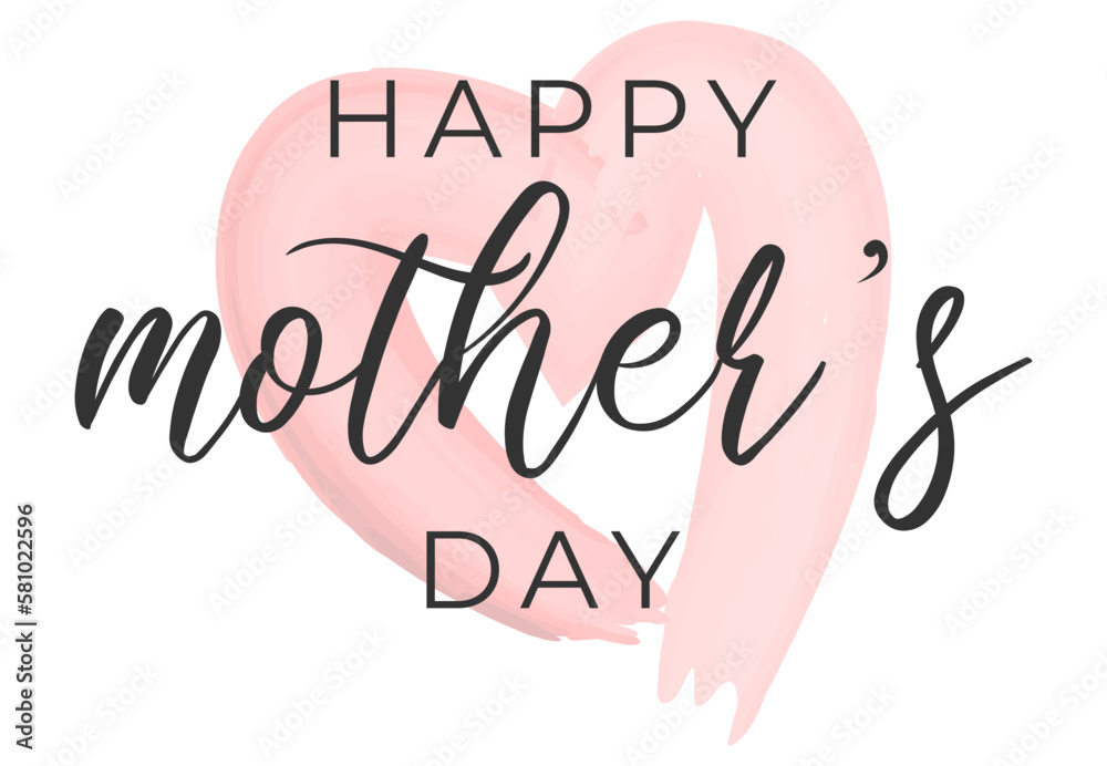 Happy Mother's Day Calligraphy Background. Design for flyer, card, invitation.	

