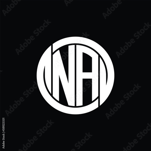 NA Logo monogram shield inside circle shape vector images design template