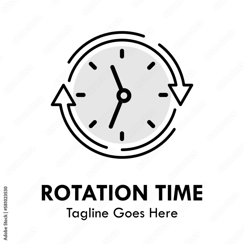 Rotation time logo template illustration Rotation time logo template illustration