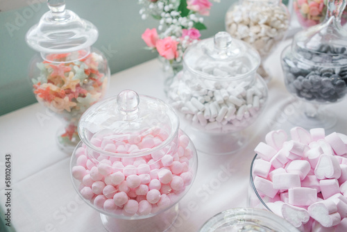 marshmallows in a glass jar