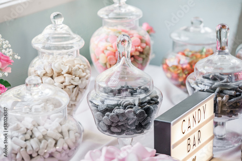 candy in a jar, candy bar sweets photo