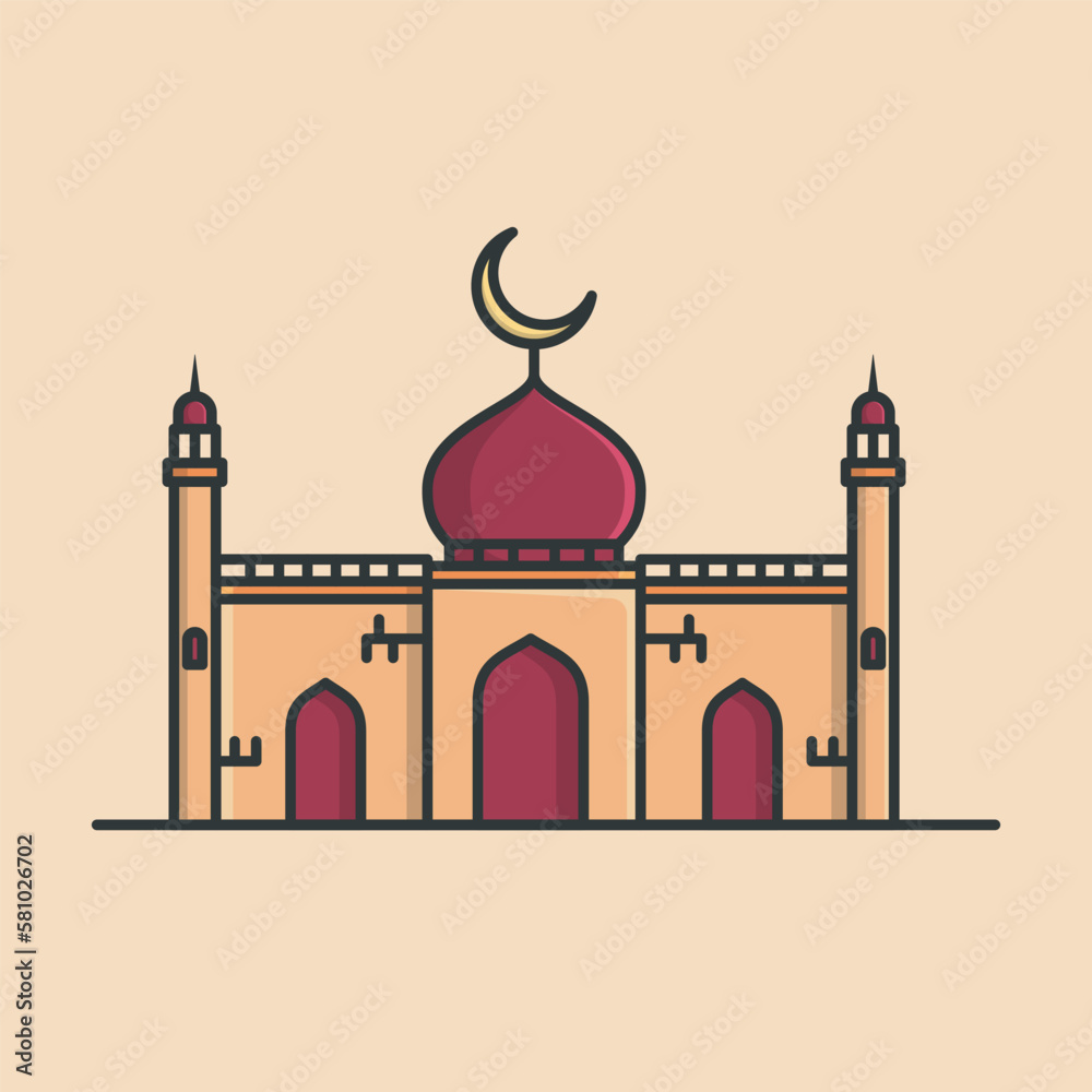 Mosque ramadan kareem vector illustration design