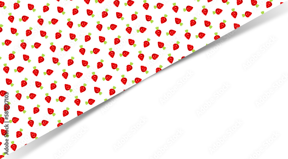 Seamless pattern with strawberry on one line style, healthy food Seamless pattern with strawberry on one line style, healthy food