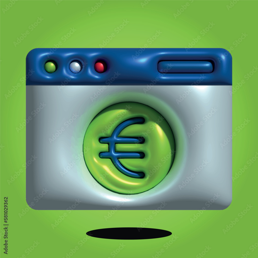 Business and finance currency 3d render illustration currency 3d icon