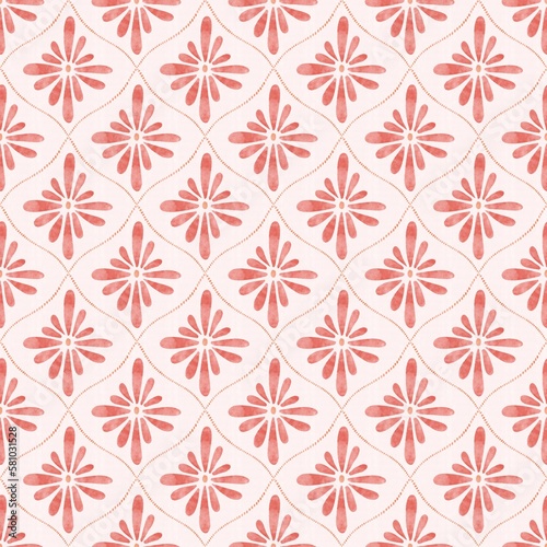 Diamond shaped seamless pattern design. Floral ornamental composition perfect for invitations, wallpaper, fabrics.