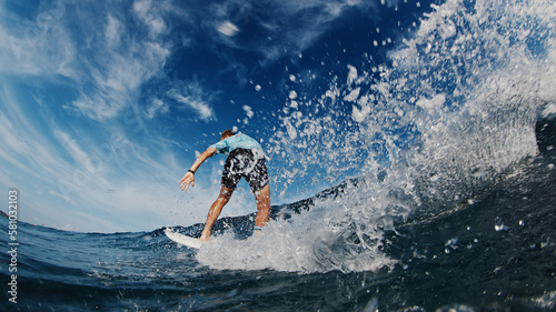 Sticker Surfer rides the wave