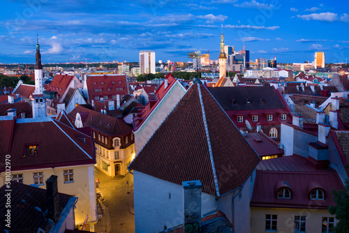 Night view of the Old Town ...
