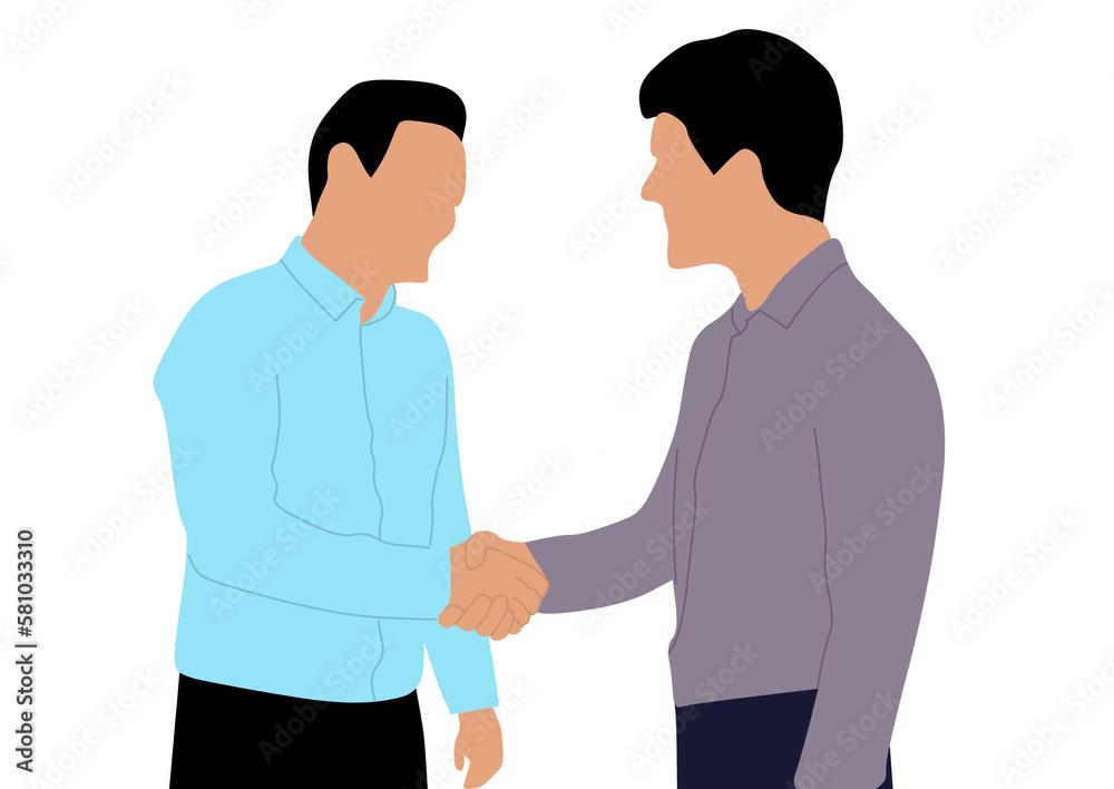 Two business men shaking hands together after successful meeting. 
Handshake, Agreement, Business, Two People, Men