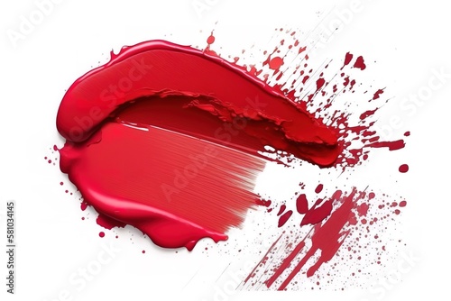 Lipstick is melting from up/Colorful lipstick, AI generated