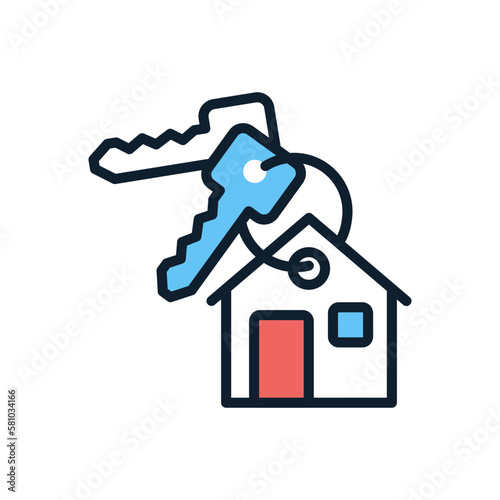 House Key icon in vector. Illustration photo