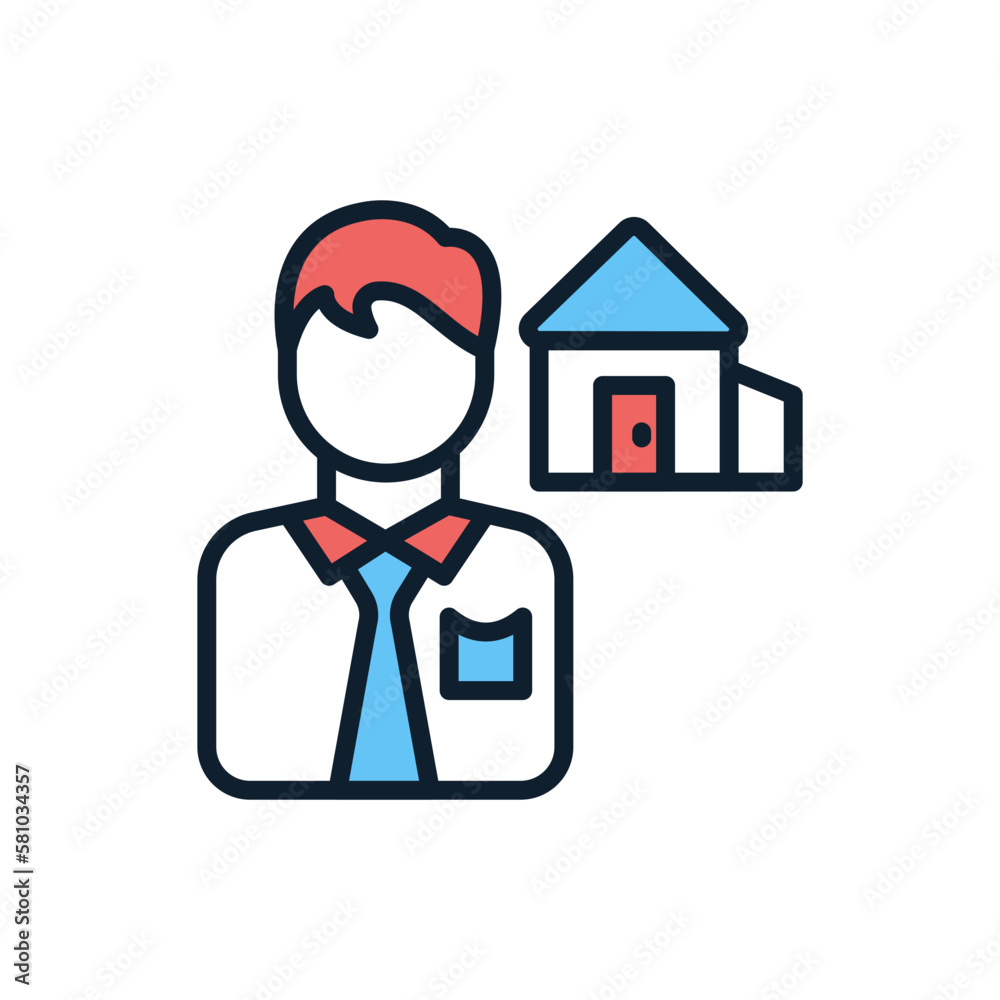 Realtor icon in vector. Illustration Realtor icon in vector. Illustration