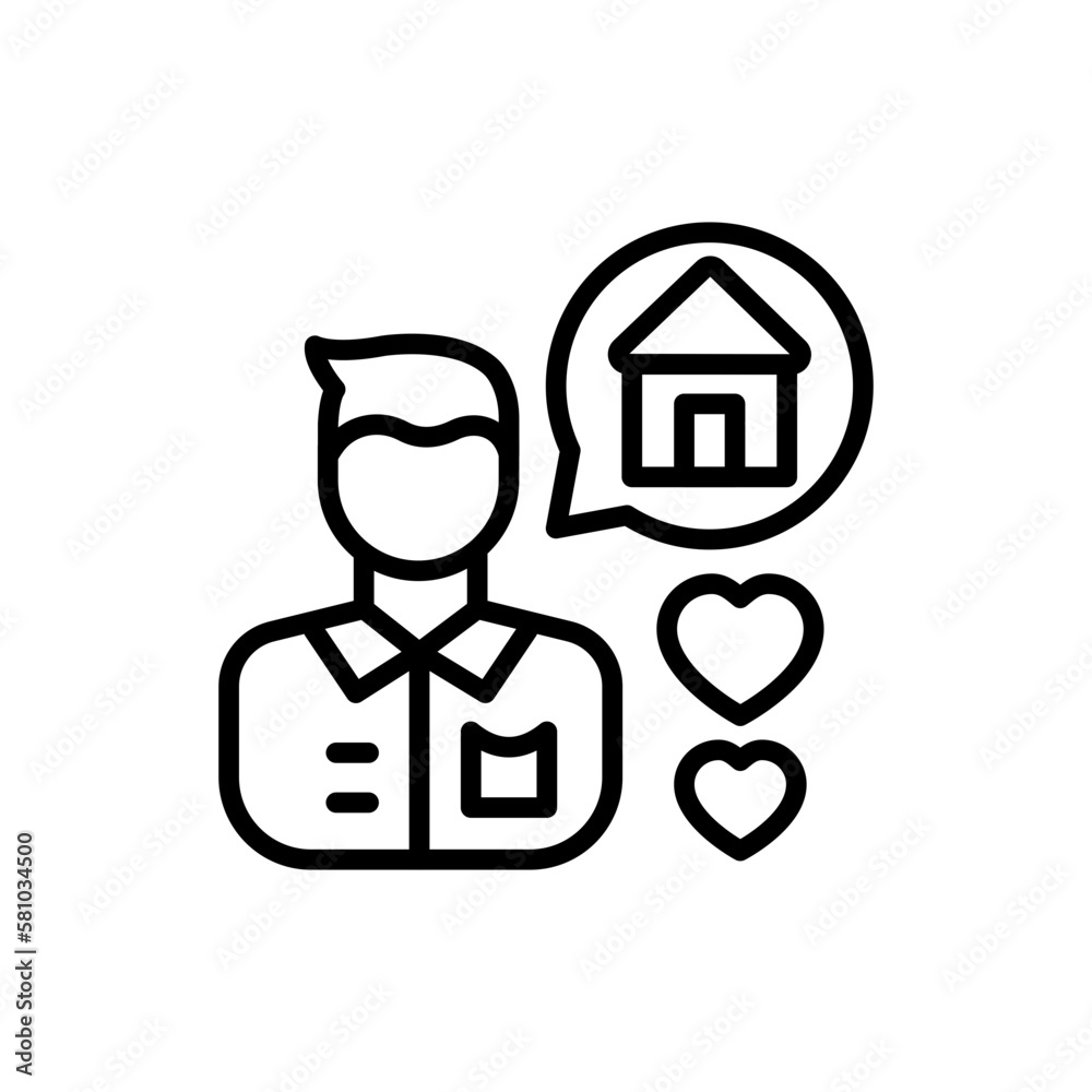 Fototapeta premium Dream House icon in vector. Illustration