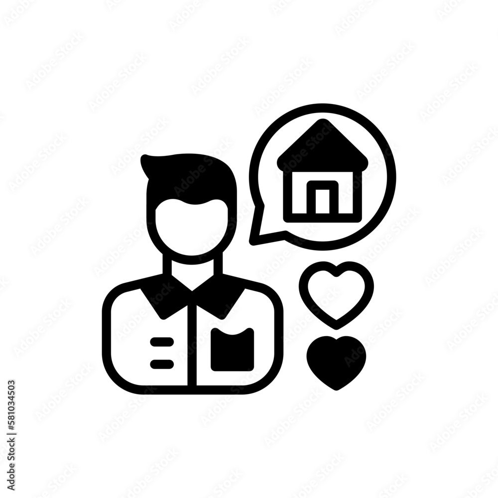 Fototapeta premium Dream House icon in vector. Illustration