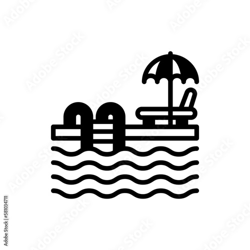 Swimming Pool icon in vector. Illustration