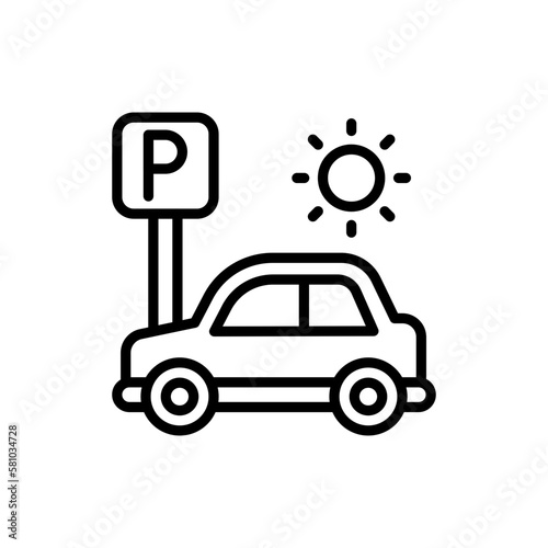 Parking icon in vector. Illustration