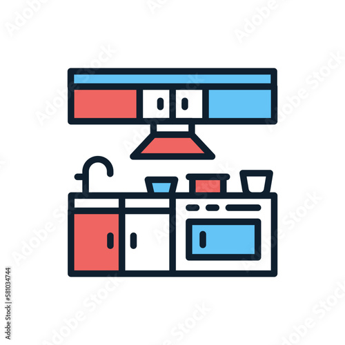 Kitchen icon in vector. Illustration