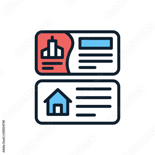 Business Card icon in vector. Illustration photo