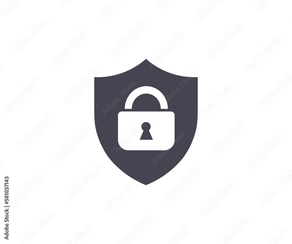Protective shield sign icon. Secure internet icon. Security with the image of a padlock. Symbol security protection web. Security shield symbol vector design and illustration. Protective shield sign icon. Secure internet icon. Security with the image of a padlock. Symbol security protection web. Security shield symbol vector design and illustration.
