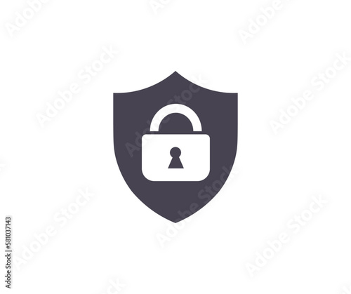 Protective shield sign icon. Secure internet icon. Security with the image of a padlock. Symbol security protection web. Security shield symbol vector design and illustration.