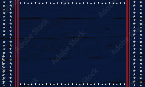 blue and red frame with a usa flag pattern