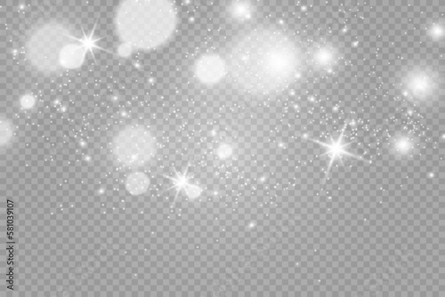 Brilliant gold dust vector shine. Glittering shiny ornaments for background. Vector illustration.