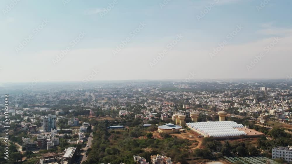 Aerial view of Mysore city in Karnataka Aerial view of Mysore city in Karnataka