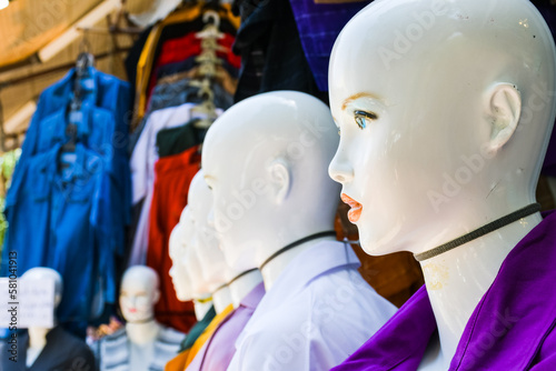 Shiraz, Iran - 15th june, 2022: Plastic woman mannequins in shop in streets of Iran photo