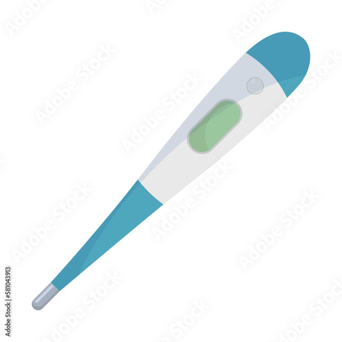Vector cartoon image of a thermometer. The concept of healthcare, medicine and health. Hospital elements for your design.